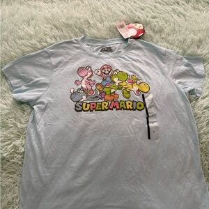 NEW Super Mario T-Shirt - Light Blue